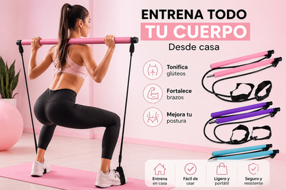 Barra Pilates Fitness Multifuncional para Mujeres